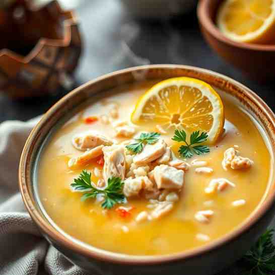 Avgolemono Soup - Greek Chicken Soup Recipe